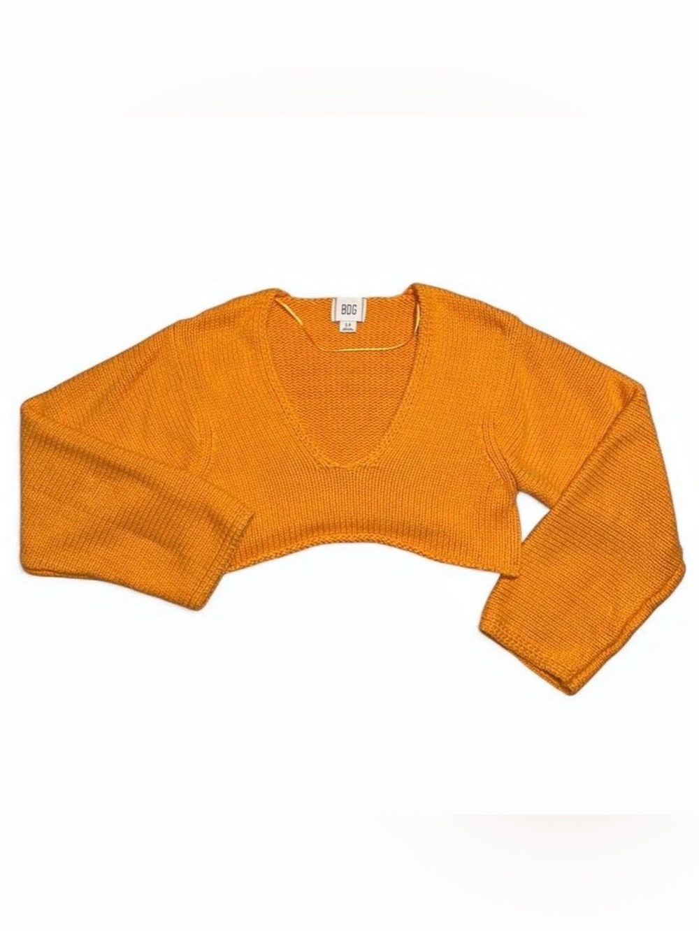 BDG Pretty Sweet Surplice V-Neck Sweater Orange Small